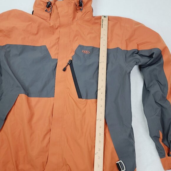 Marker Men's Orange Grey Gore-Tex Long Sleeve Full Zip Windbreaker Jacket Size L - Picture 14 of 15